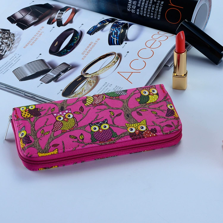 Cartoon long small bag, fashionable wallet, red chain with zipper