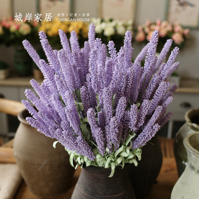 【城岸B0121】长穗薰衣草 PE泡沫仿真花假花绢花塑料花 工厂批发|ru