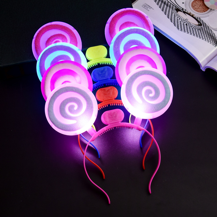 Luminescent Halloween Bowknot Horns/ears Hairband display picture 30