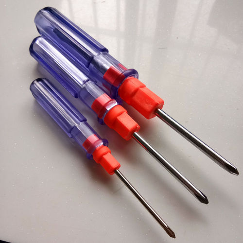 Manufacturer wholesale transparent dual-purpose screwdriver 3 inches 4 inches plum blossom screwdriver crystal transparent dual-purpose Phillips screwdriver
