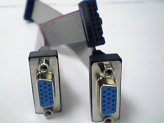 HDB15PIN母插头VGA插头锁螺丝DSUB焊接式插座