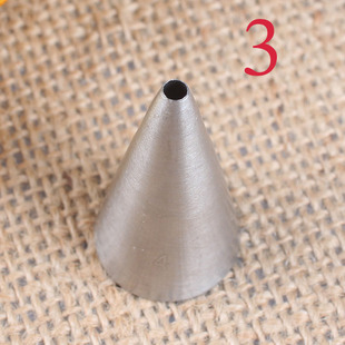 3# filament writing brushed cream pastry nozzle 304 stainless steel seamless baking DIY tool inside and outside small size