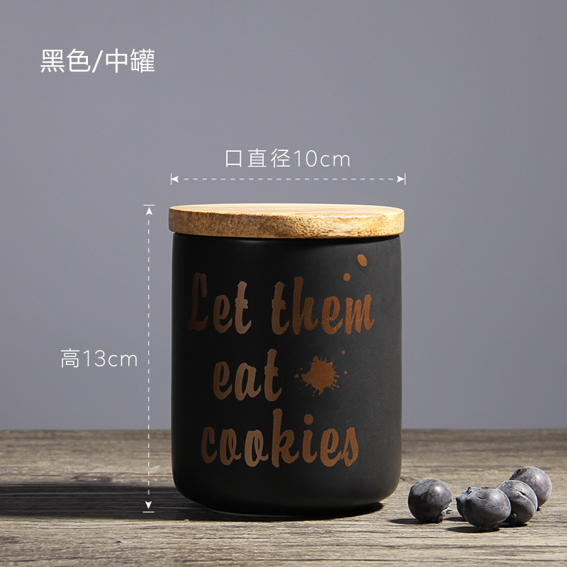 Nórdico creativo tarro de almacenamiento de cerámica con tapa sellada tarro de almacenamiento de cocina té café tarro decoración del hogar al por mayor