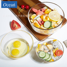 Ocean家用透明玻璃碗大号水果沙拉碗甜品碗创意餐具碗