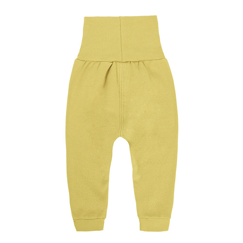One piece of drop shipping spring and autumn children's home clothes thick brushed baby belly protection suit for boys and girls with long sleeves and trousers open