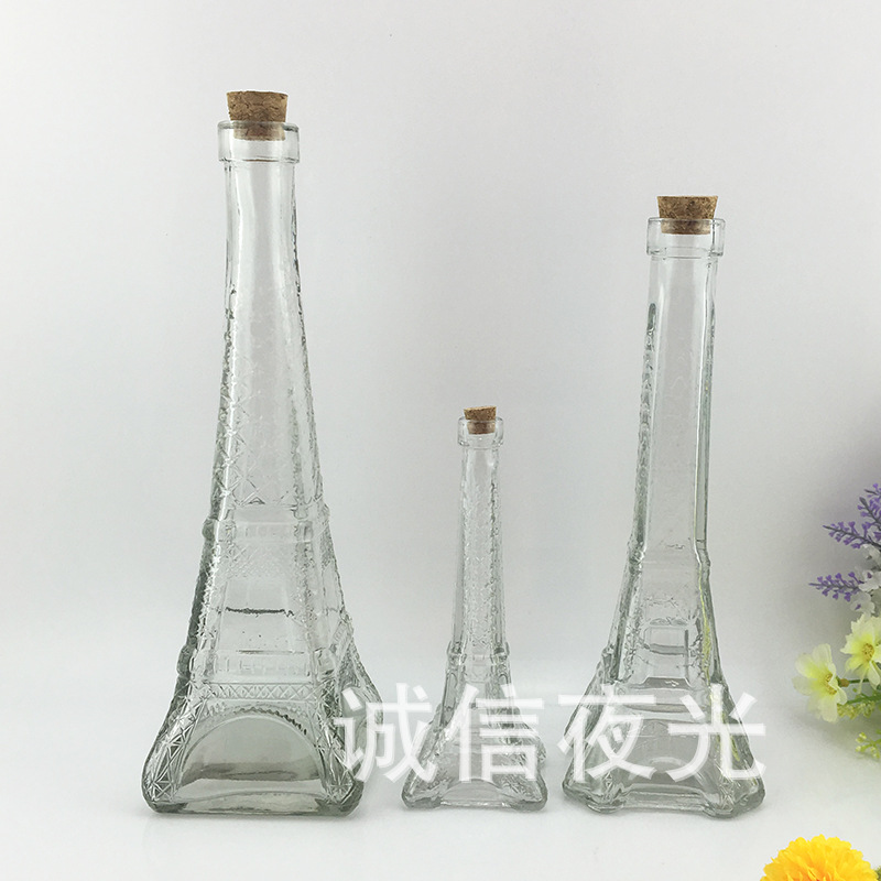 Botella de vidrio botella de caramelo botella de pudín de corcho que deseen botella con corcho cielo estrellado micro paisaje