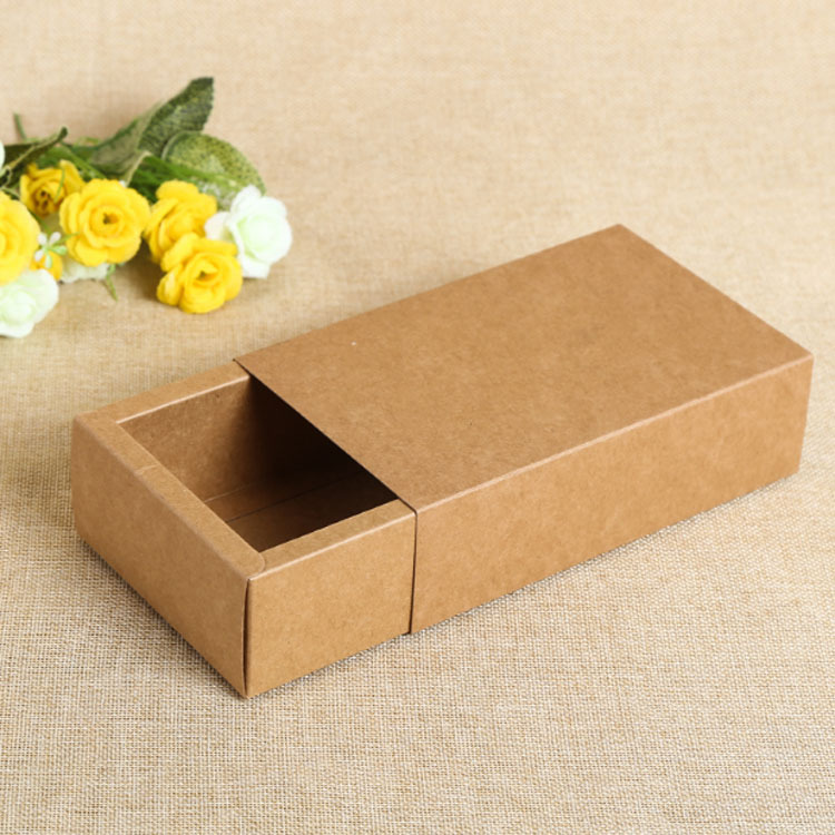 牛皮纸盒茶叶包装礼品盒长方形抽屉盒食品花茶小盒定制1