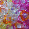 Transparent love bead, transparent heart -shaped peach heart -shaped plastic beads color love plastic beads DIY bead decoration