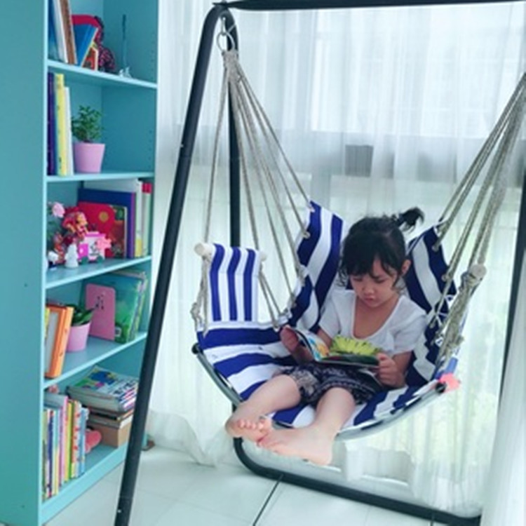 Assemble Scrub colour Paint Steel pipe Bracket college student dormitory dorm outdoors canvas Swing hanging chair Hammock