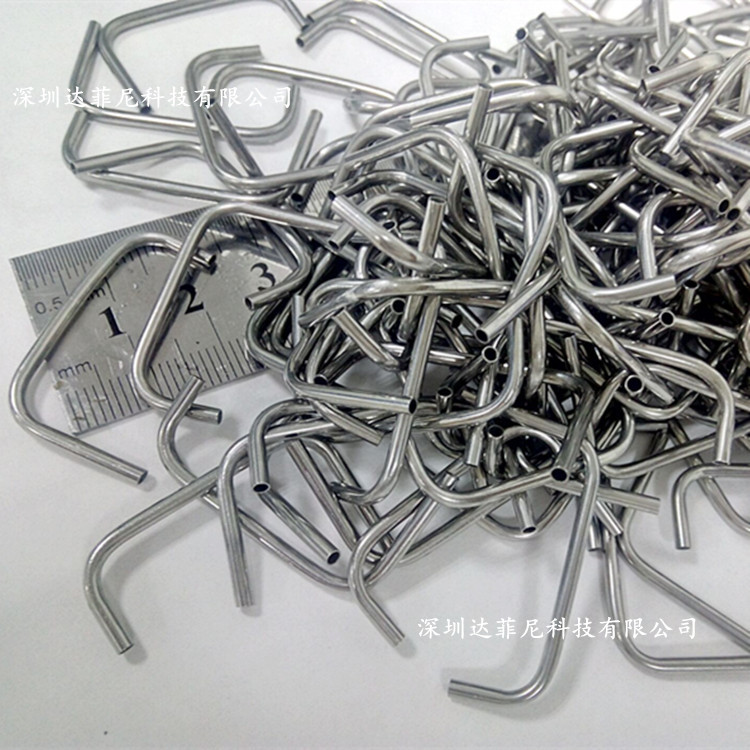 304不锈钢毛细管折弯 90度角折弯 小直径毛细管封头 激光打孔加工