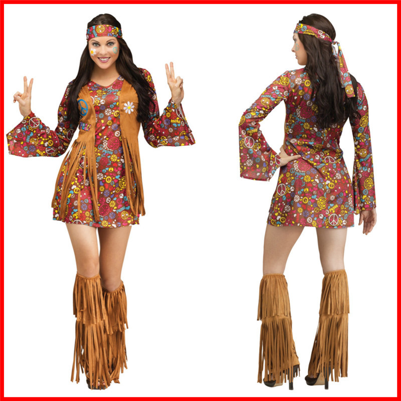 万圣节服装成人阿拉伯女装印第安人服复古阿拉丁长袖女土著装扮