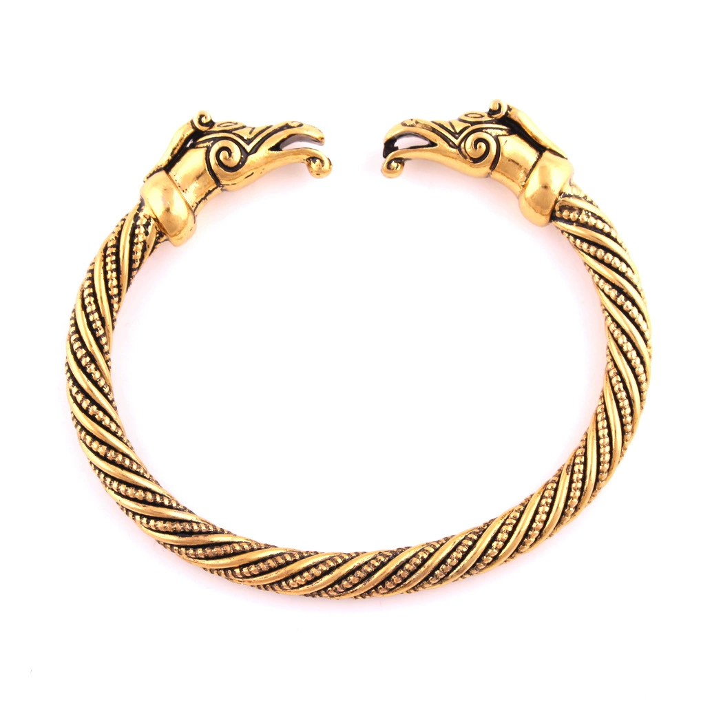 Adjustable metal golden bracelet