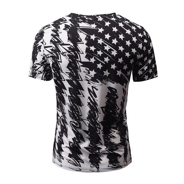 New V-Tide Men’s Apparel Abstract Star 3D Printed T-shirt 