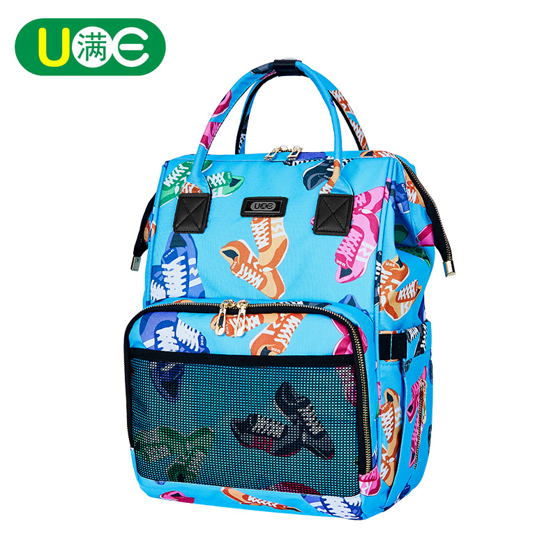 跨境新款 妈咪包双肩 尿布包 时尚简约大容量双肩母婴包一件代发