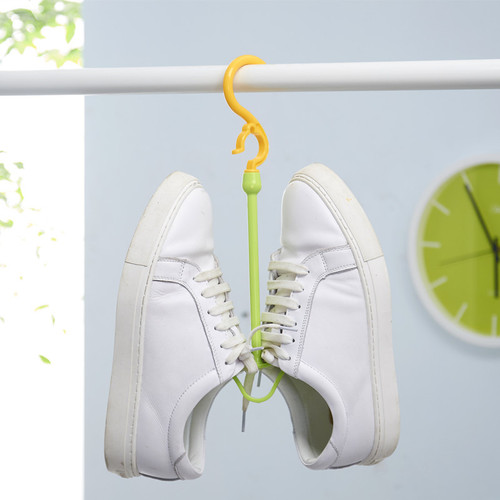 Wholesale balcony shoe drying rack, shoe drying rack, double hook plastic rack, multi-purpose drying rack, clothes hanger, shoe drying hook