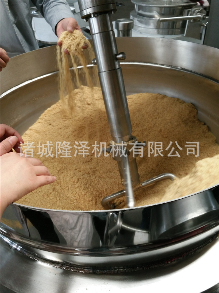 隆泽机械供应不锈钢行星搅拌炒锅 休闲食品机械 大型炒凉粉锅