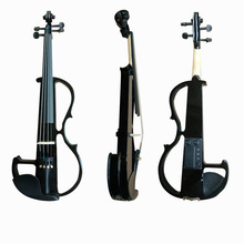 廠家直銷高檔黑色手工電子小提琴 演奏電聲小提琴樂器