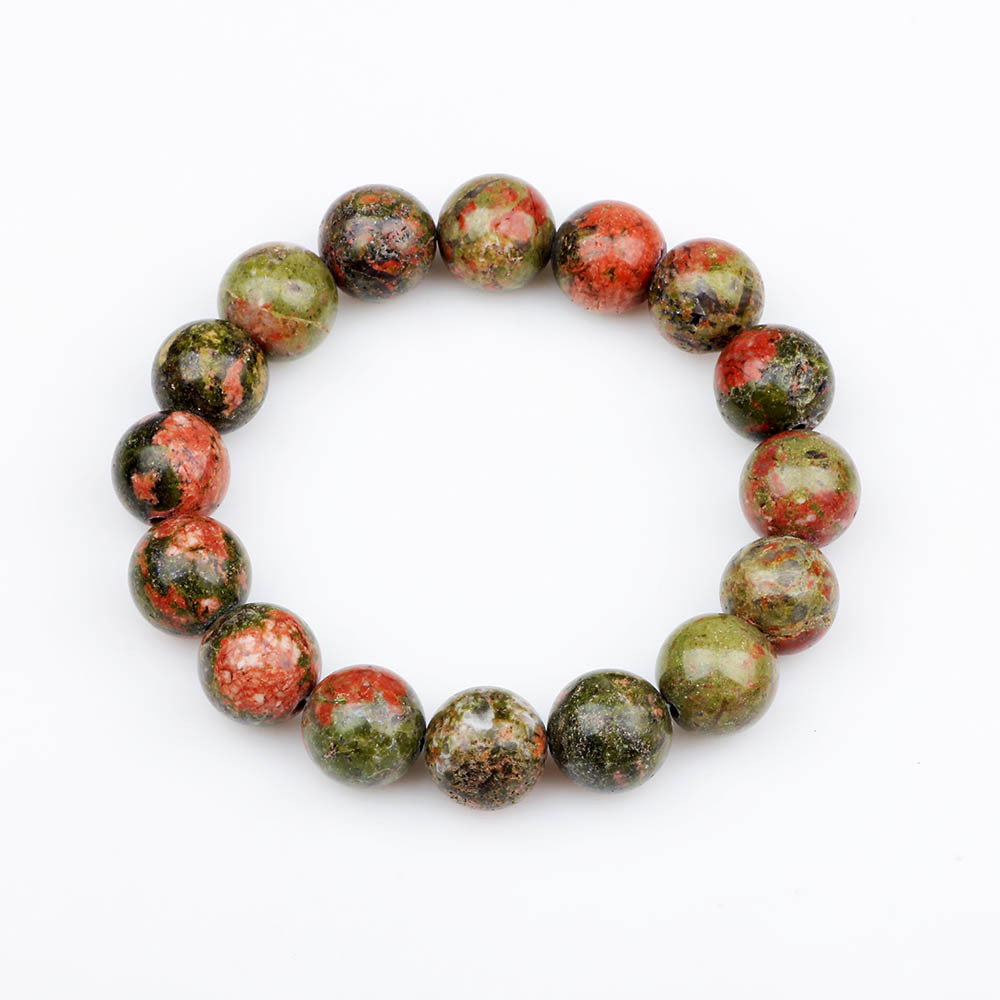 Qi Connaught Jewellery Austria Flower Greenstone Beading Bracelet Selling men and women fashion Hand string wholesale