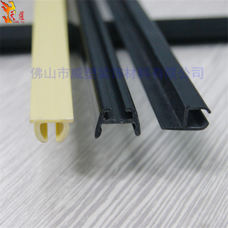 Black plastic rail strip car curtain slide rail I-shaped rail plastic profile PVC extrusion strip