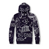 men casual suit sports winter Hoodie printed long sleeved pants two piece set custom comic sketch