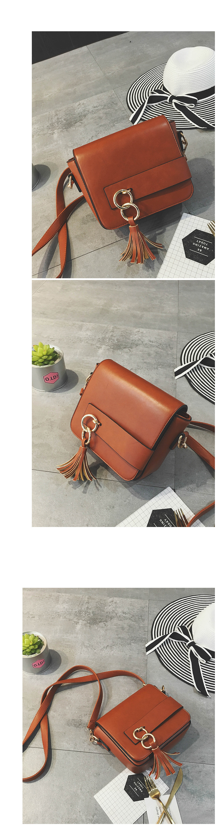 Korean version PUShoulder bag (black)NHPB0376-black