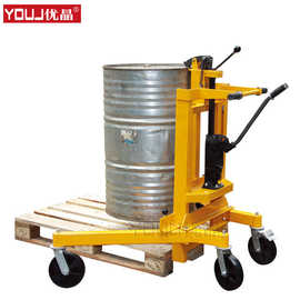 上海品牌 手动液压油桶搬运车 直角可调式油桶堆高车 DT800