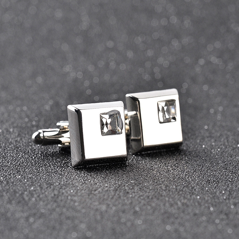 New Fashion Diamond Cufflinks display picture 5