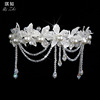 Fashionable elegant hair accessory for bride, jewelry, set, necklace and earrings, wedding accessories