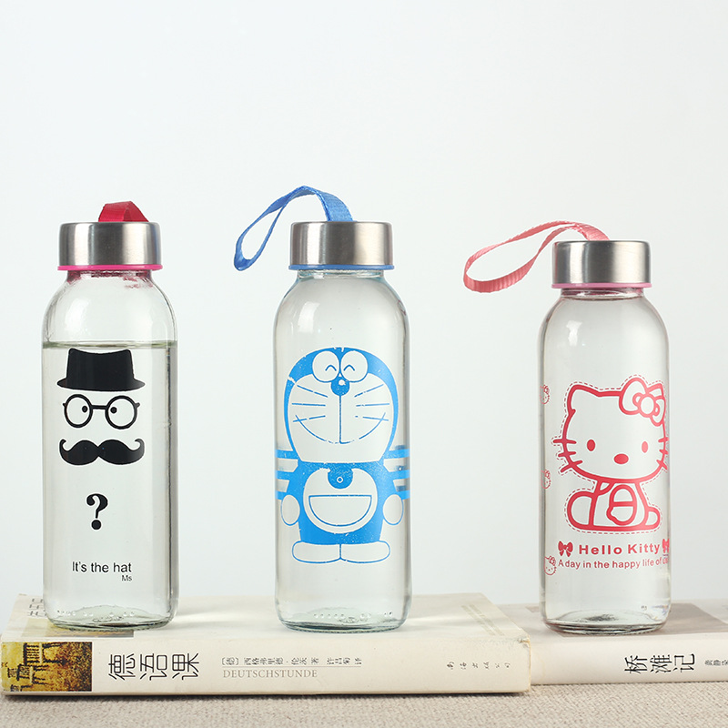 advertisement Promotions gift Glass Water cup Small gifts logo originality motion glass With cover Glass