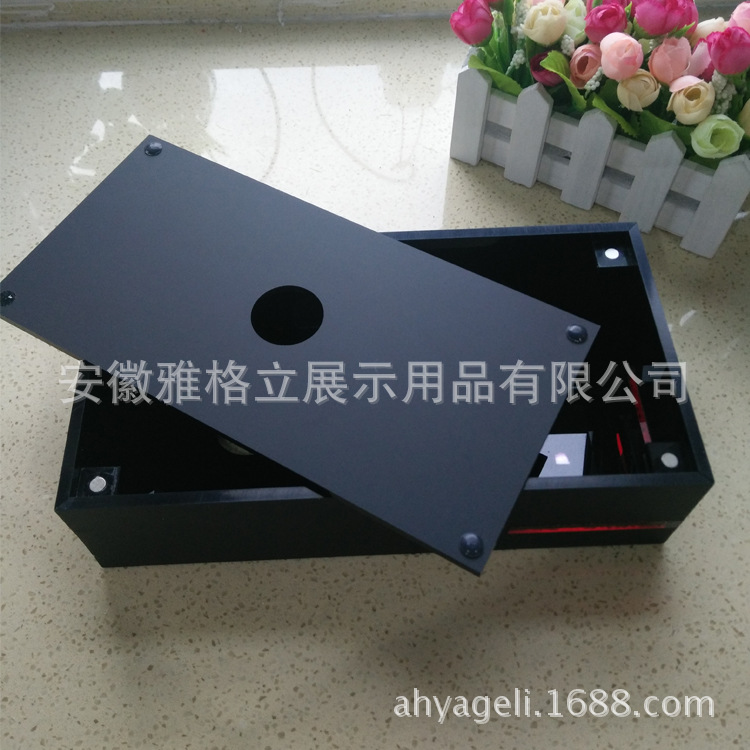 亚克力黑色抽纸盒 (3)