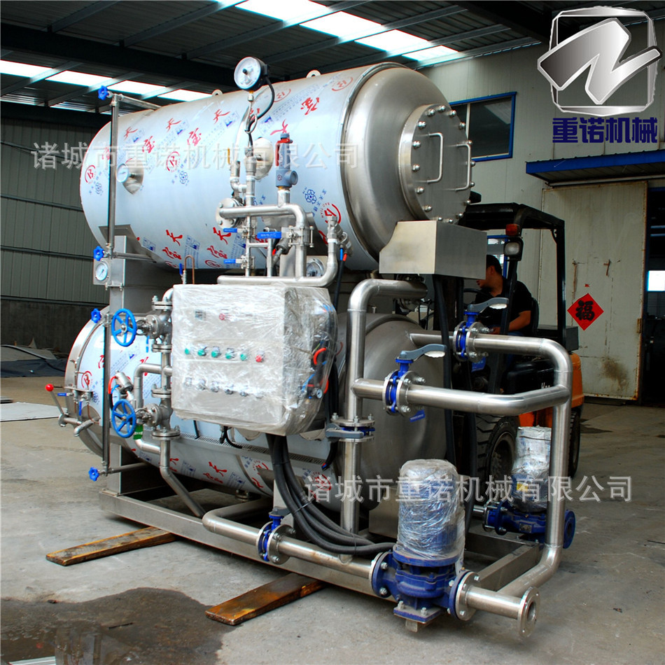 供应扒鸡杀菌锅 水浴卧式熟食高温高压肉制品杀菌锅 高温杀菌设备