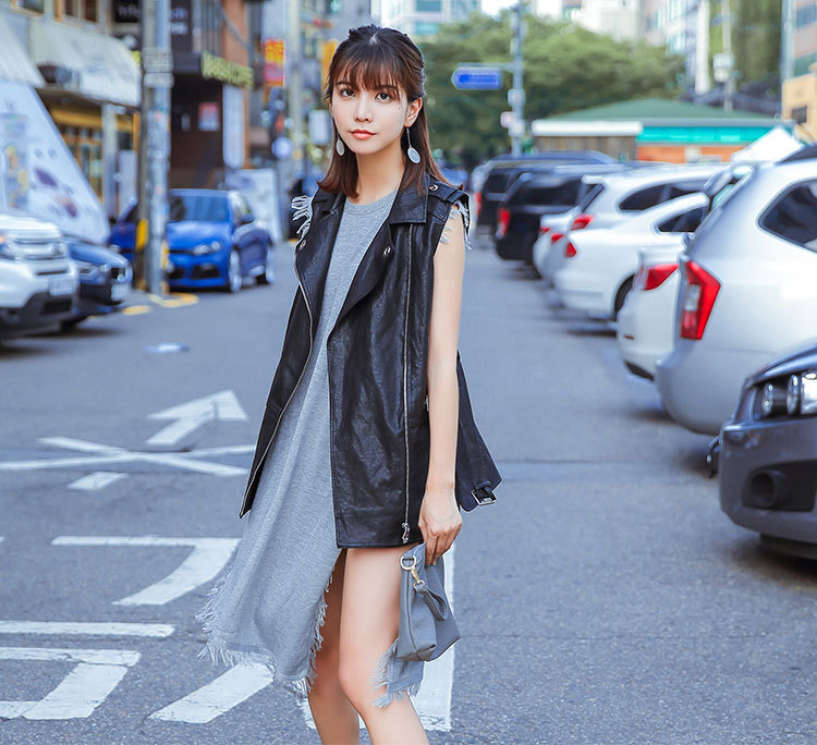 Gilet femme MOFFI en En cuir - Ref 3316351 Image 10