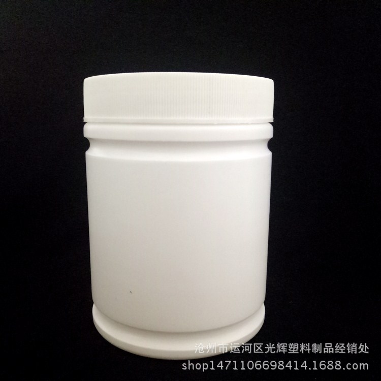 现货批发500ml广口竹节hdpe塑料瓶  兽药保健品化工试剂塑料罐