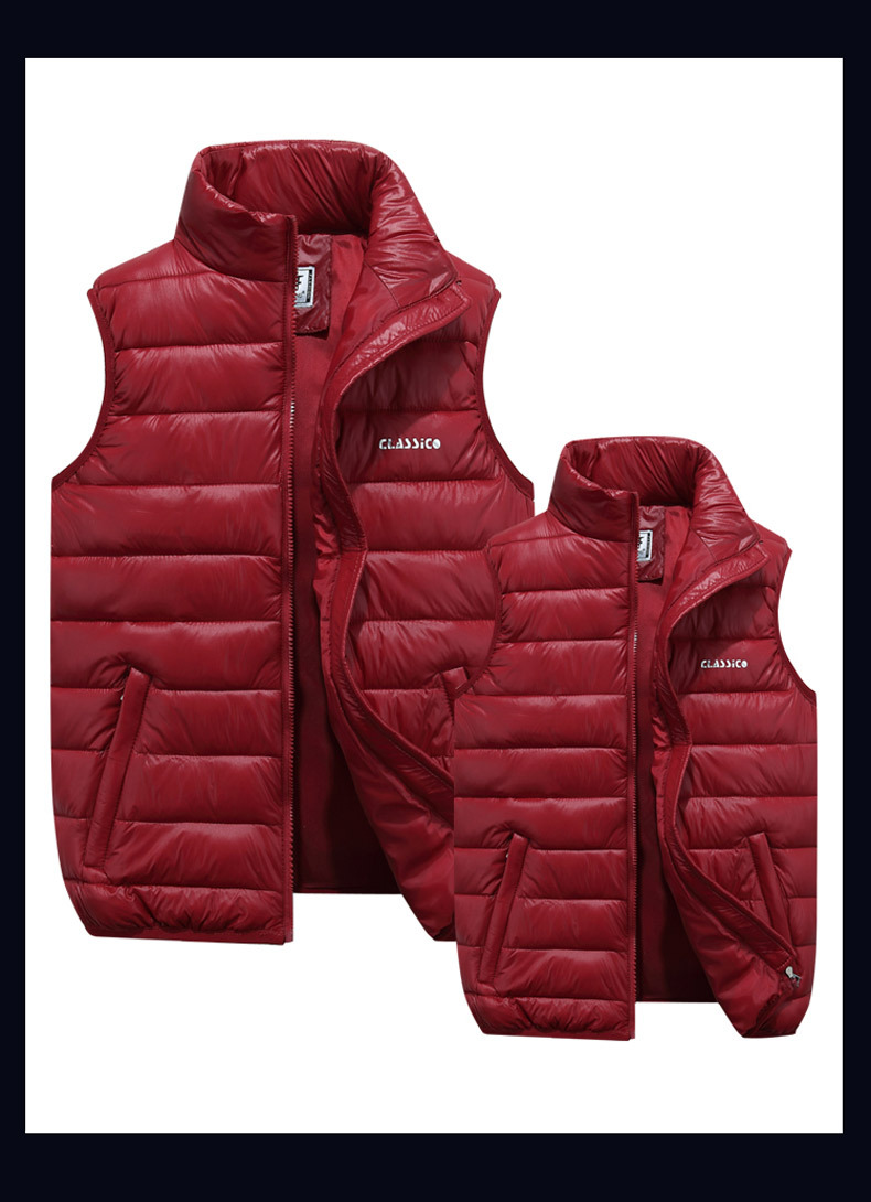 Men's clothing Couple models light down cotton jacket 200 catties vest plus fat large size fat down cotton vest autumn and winter men and women tide_voghion.com