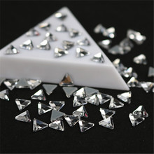 现货6mm三角形胶底异形玻璃钻diy服装辅料饰品美甲钻批发定制