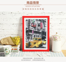 定制各种尺寸相框实木装饰画画松木卡纸定logo画框定制实木相框