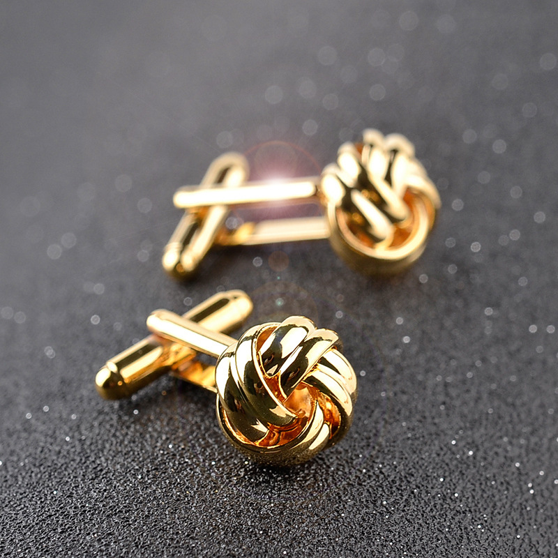 French Men's Shirt Twist  Cufflinks display picture 1