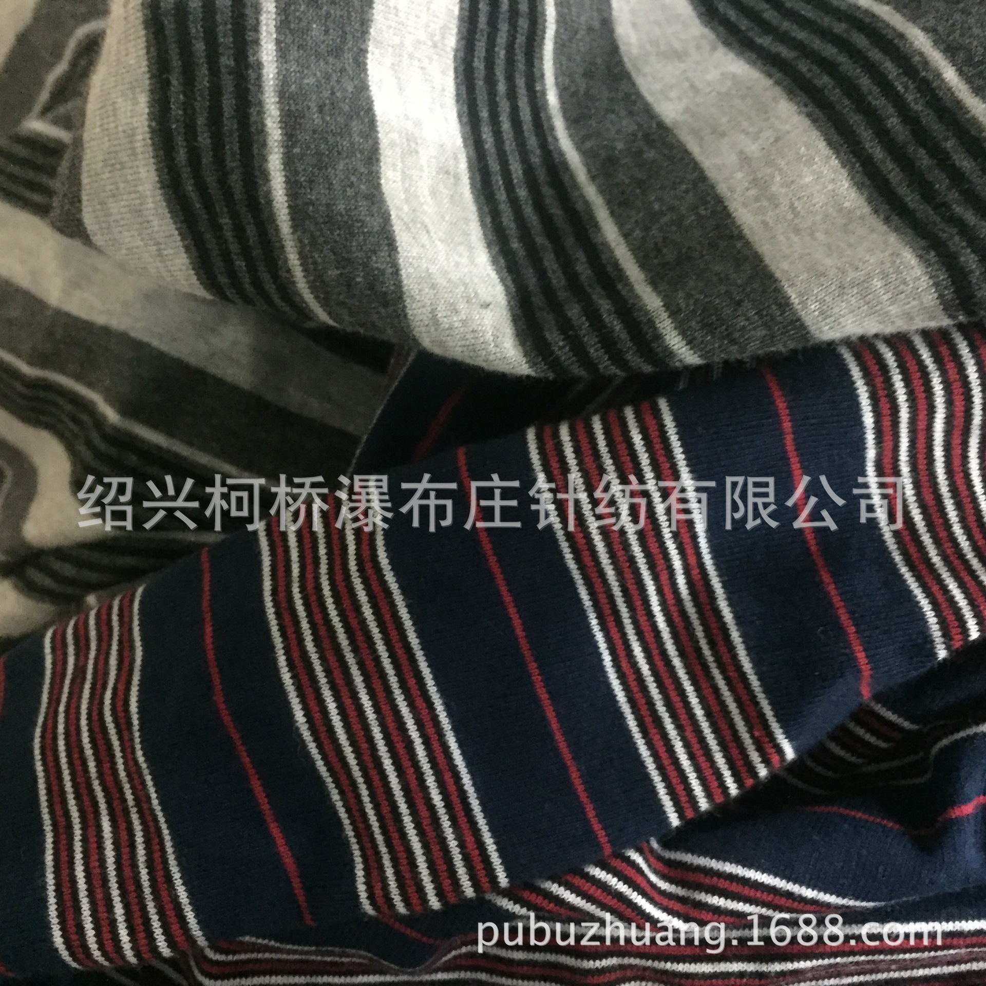 厂家直销针织全棉26S色织小循环汗布 高档彩条汗布