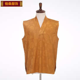 厂家直发高档面料格桑喇嘛服和尚服居士服新料透气棉背心透气新款