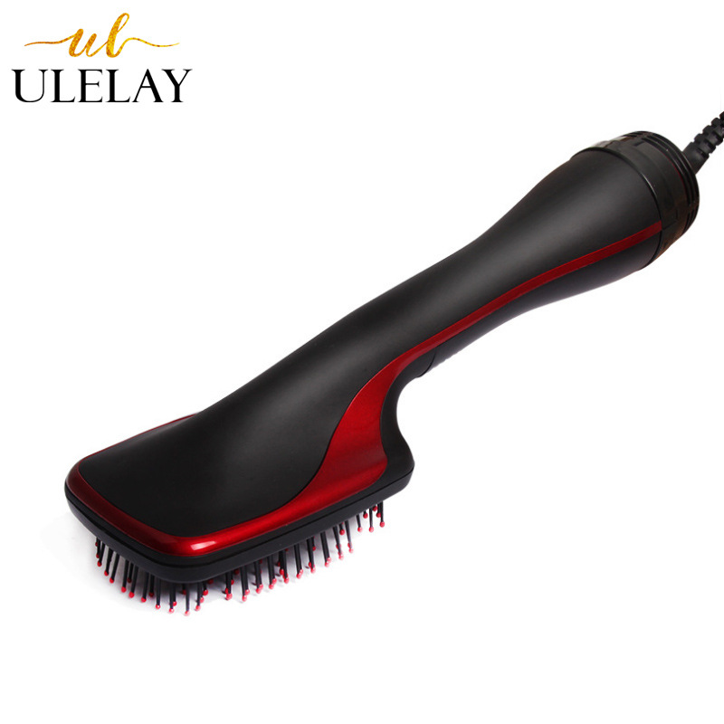 新新品多功能热风梳电吹机跨境护发直发按摩器懒人造型梳工厂直销