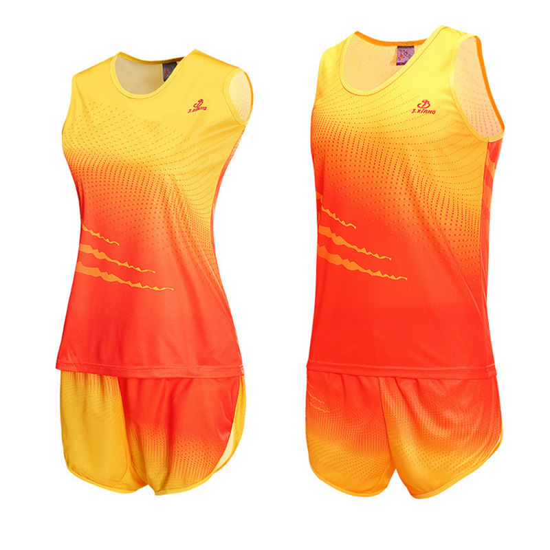 Track and field clothing competition clothing men's suit women's new student children's sports fitness running sportswear suit wholesale thin