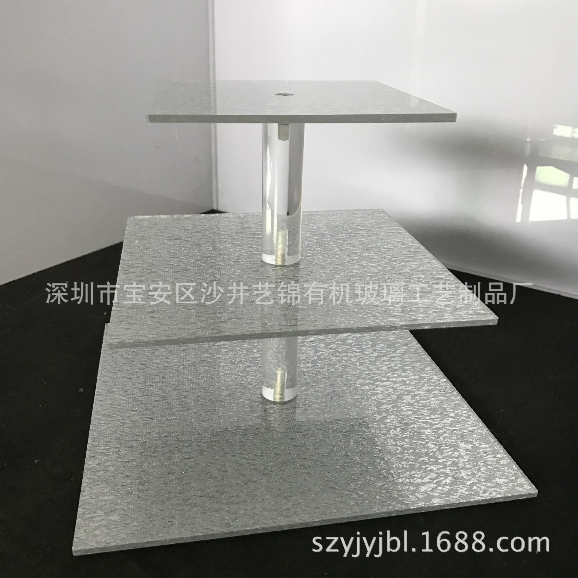 亚克力蛋糕架 布银色多层可拆装食品架 甜品蛋糕展示架 厂家批发