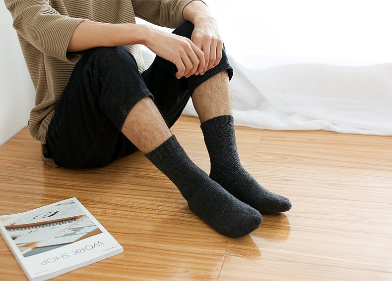 Unisex Casual Solid Color Wool Ankle Socks display picture 5