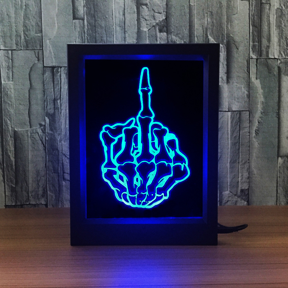 led相框灯 3D灯 小夜灯 创意产品 三环灯