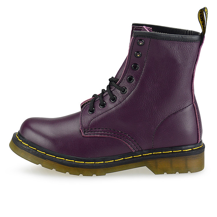 M头层牛皮缝线1460真皮彩色马丁靴女男高帮机车牛筋真皮女靴批发|ms