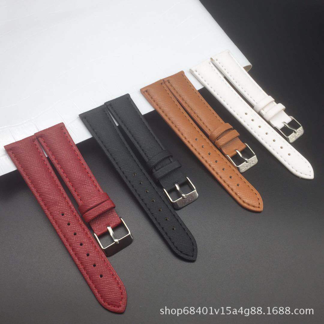 工厂直供十字纹柔软小牛皮多颜色仿皮适用皮革手表带