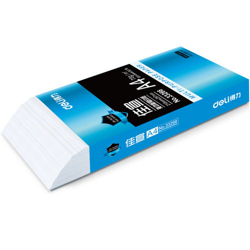 Deli copy paper A4 copy paper Jiaxuan 33266 wood pulp printing copy paper 70g 500 sheets per pack