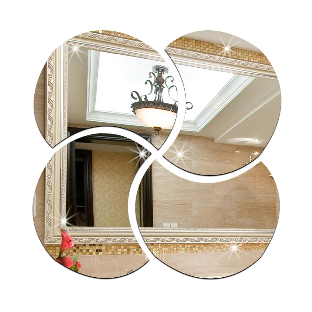 3d Round Mirror Wall Clock Removable Sticker Home Decoration_voghion.com