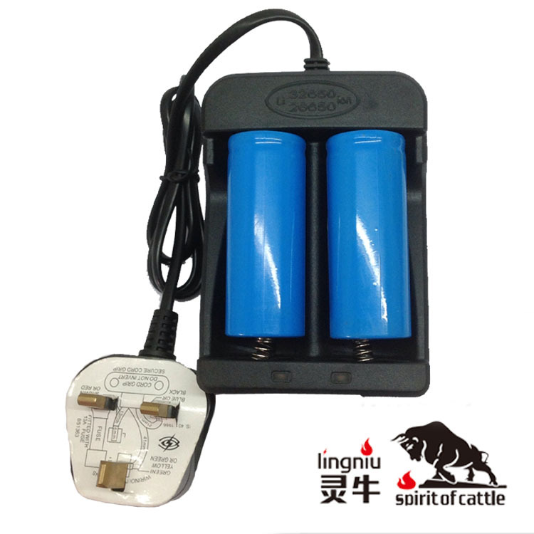 32650英规双槽充电器 CE认证 4.25V1A 26650 18650电池 工厂直供