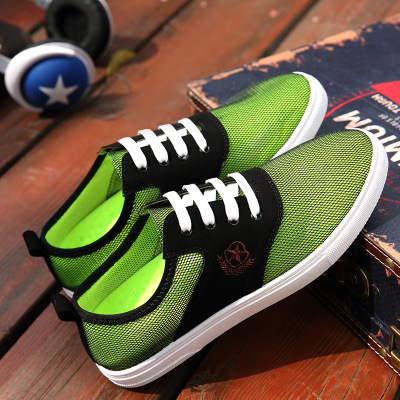 【特價 包郵 滿2減5】男士戶外休閑鞋系帶網面鞋平底單鞋透氣鞋子